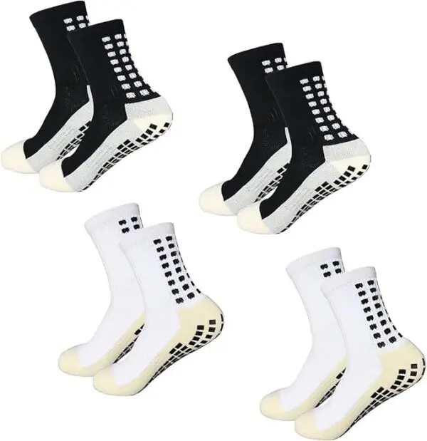 Yufree Grip Soccer Socks – Anti-Slip Athletic Socks for Football, Basketball & Sports (4 Pairs) - Image 7