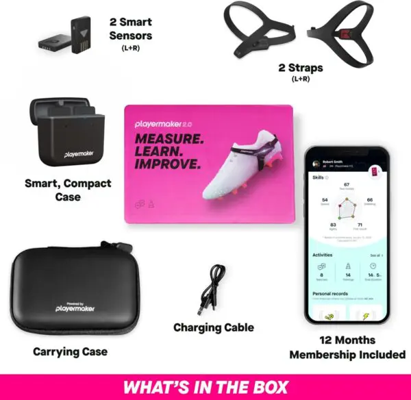 Playermaker 2.0 Smart Soccer Tracker – Cleat-Mounted Performance Monitor with 25+ Training Metrics & 12-Month App Access - Image 2