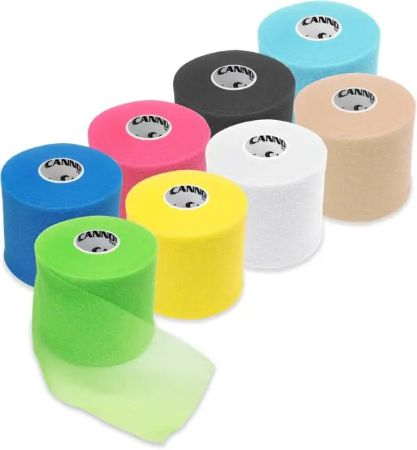 Cannon Sports Pre-Wrap – 8-Pack (30 Yards Each) | Athletic Tape Underwrap for Skin Protection, Bandage Securing & Hair Control | Assorted Colors