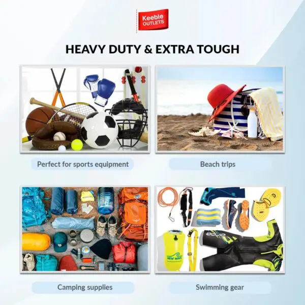 Keeble Outlets Extra Large Sports Ball Bag – Heavy Duty Mesh Soccer Ball Bag with Drawstring & Shoulder Strap - Image 8