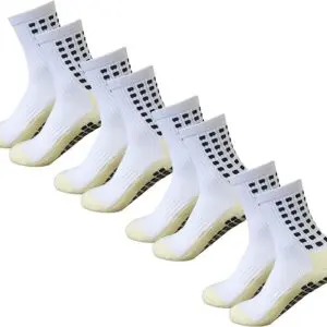 Yufree Grip Soccer Socks – Anti-Slip Athletic Socks for Football, Basketball & Sports (4 Pairs)