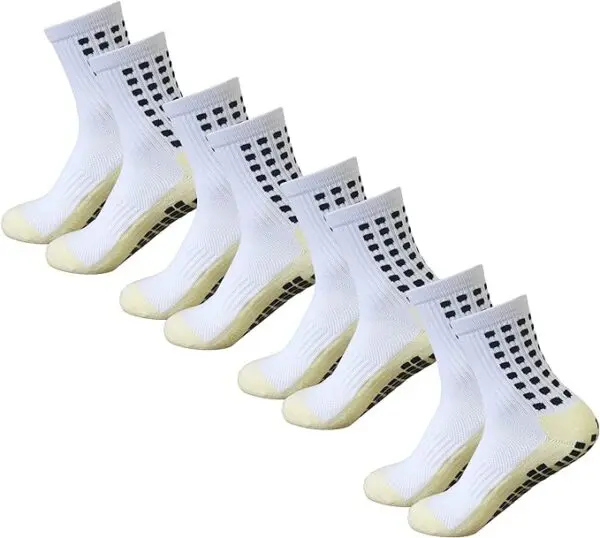 Yufree Grip Soccer Socks – Anti-Slip Athletic Socks for Football, Basketball & Sports (4 Pairs)