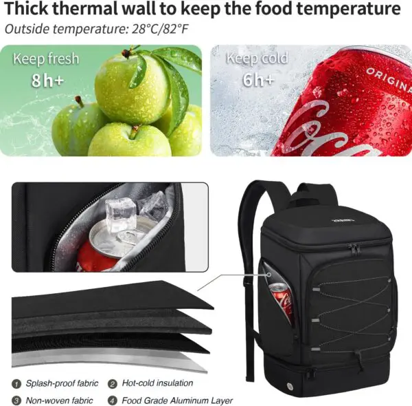 Premium Soccer Backpack with Ball Holder & Cleat Compartment – Multi-Sport Bag for Soccer, Basketball, Volleyball, and Football, Includes Insulated Pocket for Drinks & Food - Image 5