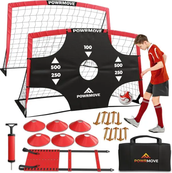 male soccer player about 12 dribbling, showcasing training gear