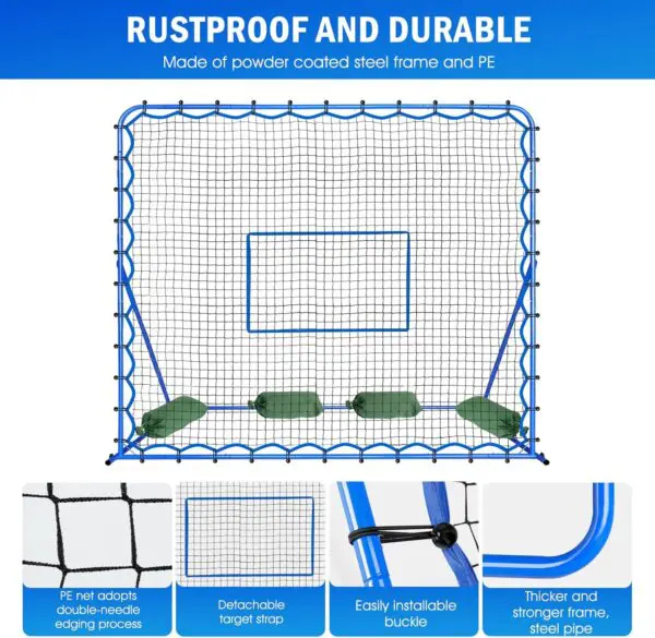 Winthai Soccer Rebounder Net – Adjustable Angle Soccer Training Tool for Passing, Control & Precision, Quick Setup for Kids, Teens & Adults - Image 5