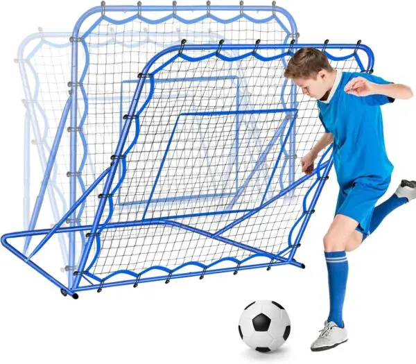 Winthai Soccer Rebounder Net – Adjustable Angle Soccer Training Tool for Passing, Control & Precision, Quick Setup for Kids, Teens & Adults