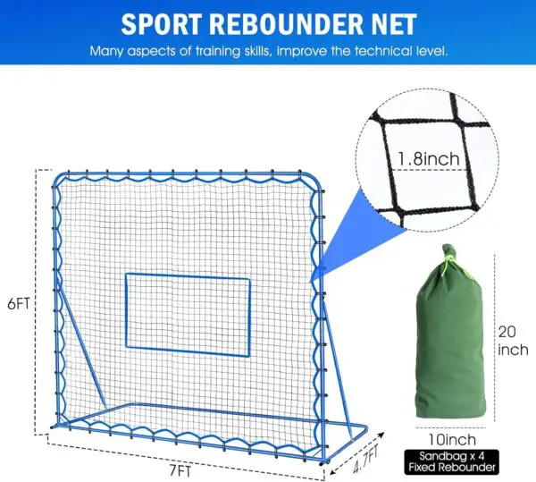 Winthai Soccer Rebounder Net – Adjustable Angle Soccer Training Tool for Passing, Control & Precision, Quick Setup for Kids, Teens & Adults - Image 6
