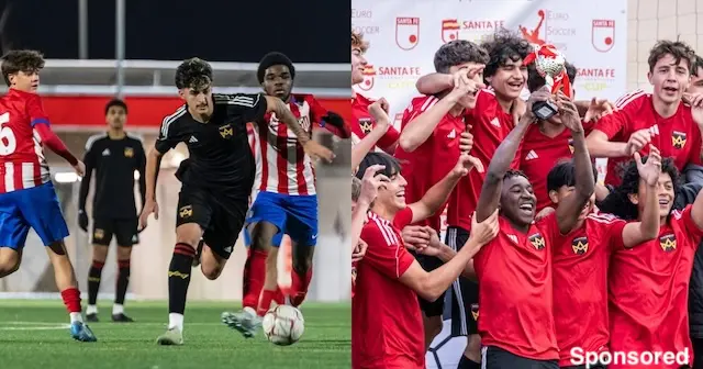 Soccer Players celebrating a win