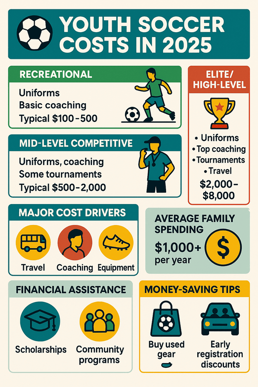 Infographic showing the costs of Youth Soccer