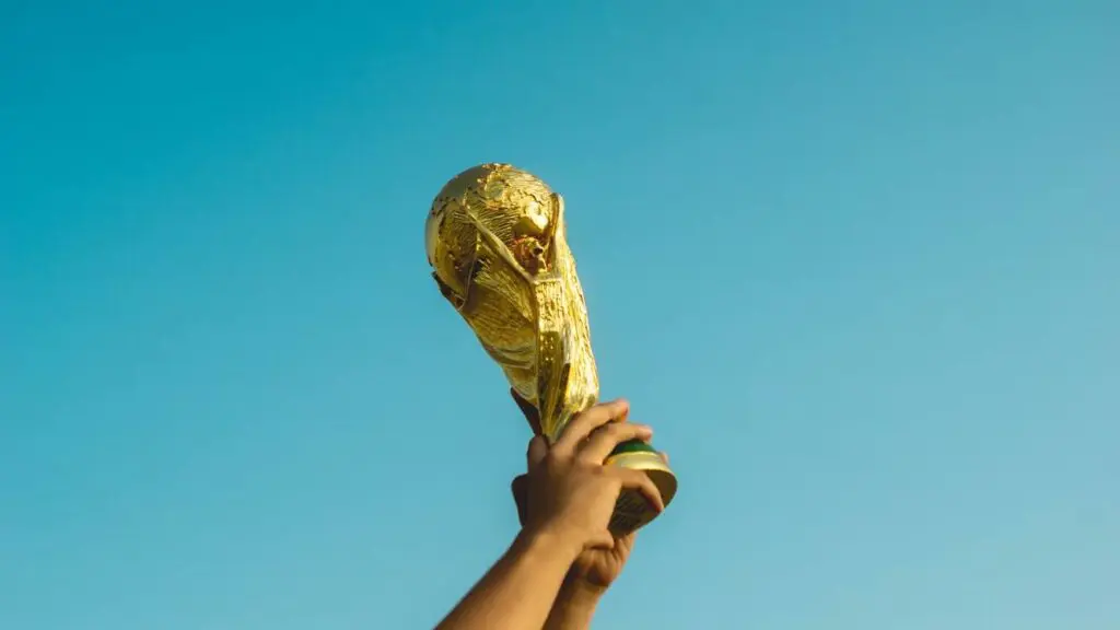 Spain wins, Image of World CUp trophy. SPanish Methodology and MAdrid Euro soccer academy training