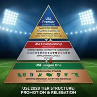USL Pyramid as of 2028. USL Premier. Promotion and relegation.